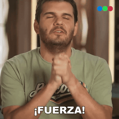 A Man Wearing A Green Shirt With The Word Fuerza Written On It GIF
