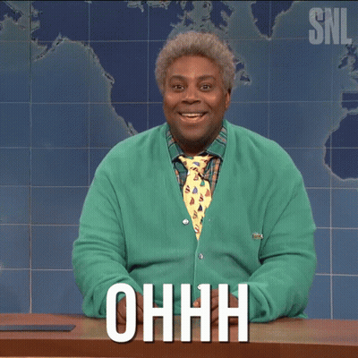 A Man Wearing A Green Sweater And Tie Says Ohhhh GIF