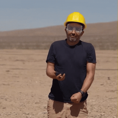 A Man Wearing A Hard Hat And Safety Goggles Says Oh Boy GIF