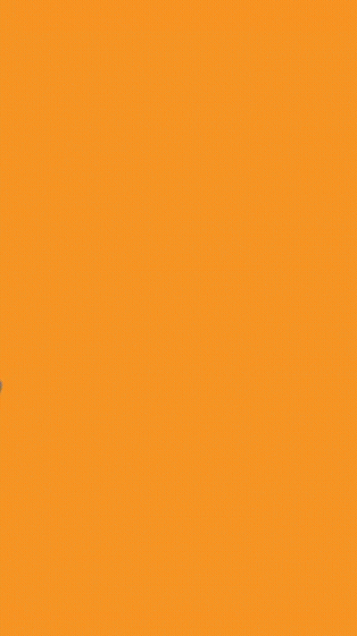 A Man Wearing A Hard Hat And Safety Vest Walks On An Orange Background GIF