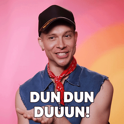 A Man Wearing A Hat And A Bandana Says Dun Dun Duuuin GIF