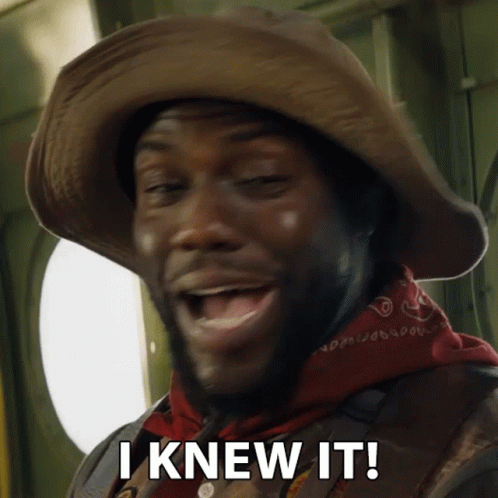 A Man Wearing A Hat And A Bandana Says I Knew It . GIF