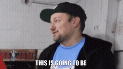 A Man Wearing A Hat And A Blue Shirt Is Saying " This Is Going To Be " GIF
