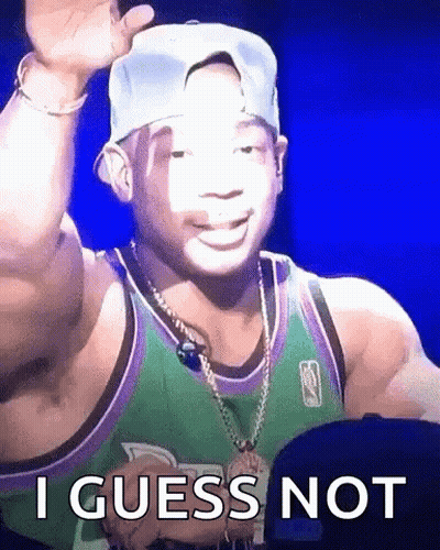 A Man Wearing A Hat And A Green Jersey Is Saying I Guess Not . GIF