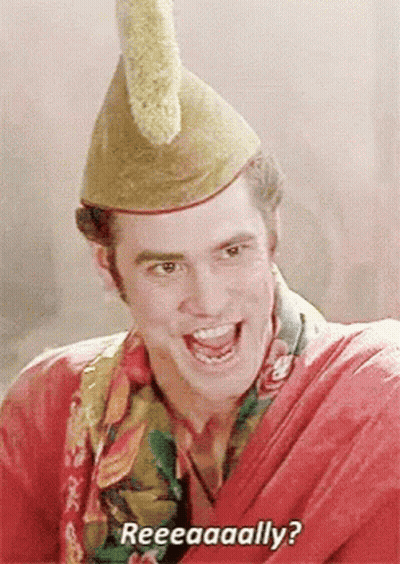 A Man Wearing A Hat And A Red Shirt Says Reeaaaally . GIF