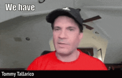 A Man Wearing A Hat And A Red Shirt Says " We Have " GIF