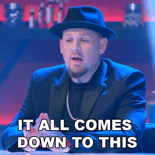 A Man Wearing A Hat And A Suit Says It All Comes Down To This GIF