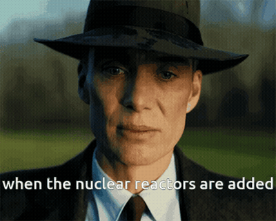 A Man Wearing A Hat And A Suit Says " When The Nuclear Reactors Are Added " GIF