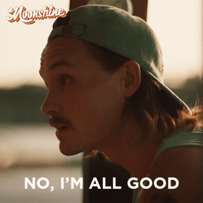 A Man Wearing A Hat And A Tank Top Says No I 'M All Good GIF