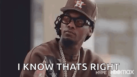 A Man Wearing A Hat And Glasses Is Sitting Down And Saying `` I Know That 'S Right '' . GIF