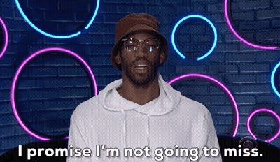 A Man Wearing A Hat And Glasses Says I Promise I 'M Not Going To Miss . GIF