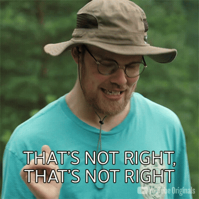 A Man Wearing A Hat And Glasses Says That 'S Not Right GIF