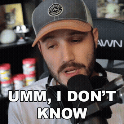 A Man Wearing A Hat And Headphones Says Umm I Don T Know GIF