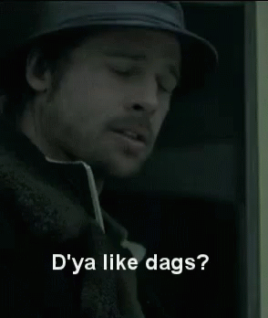 A Man Wearing A Hat Says " D ' Ya Like Dags " GIF