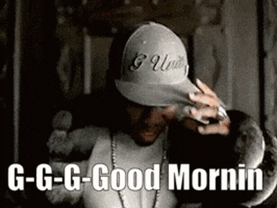 A Man Wearing A Hat Says G-G-Good Morning GIF