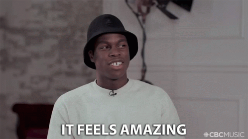 A Man Wearing A Hat Says It Feels Amazing In A Video From Cbc Music GIF