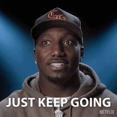 A Man Wearing A Hat Says Just Keep Going On Netflix GIF