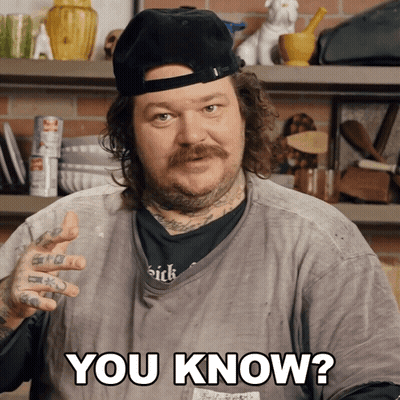A Man Wearing A Hat Says " You Know " GIF