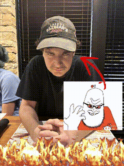 A Man Wearing A Hat That Says Liberty Fazzard 'S GIF