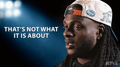 A Man Wearing A Hat That Says That 'S Not What It Is About On It GIF