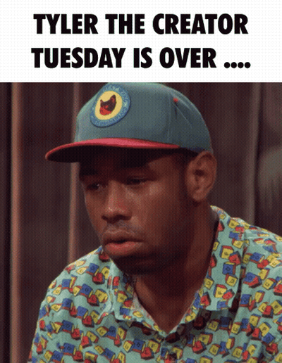 A Man Wearing A Hat That Says Tyler The Creator On It GIF