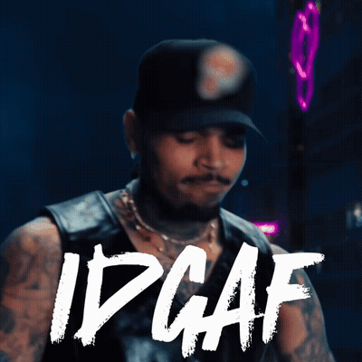 A Man Wearing A Hat With The Word Idgaf On It GIF