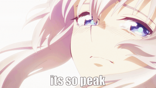 A Man Wearing A Hat With The Words " It 'S So Peak " Above Him GIF