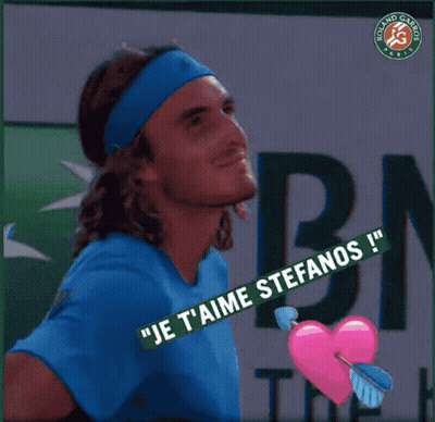 A Man Wearing A Headband With The Words Je T'aime Stefanos GIF
