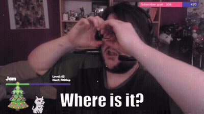A Man Wearing A Headset Is Making A Heart With His Hands And The Words Where Is It GIF
