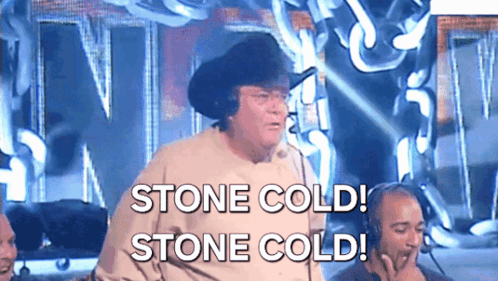 A Man Wearing A Headset Says Stone Cold Stone Cold GIF