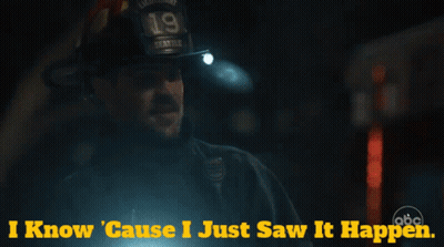 A Man Wearing A Helmet With The Number 19 On It Says I Know Cause I Just Saw It Happen GIF