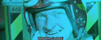 A Man Wearing A Helmet With The Number 440 On It GIF