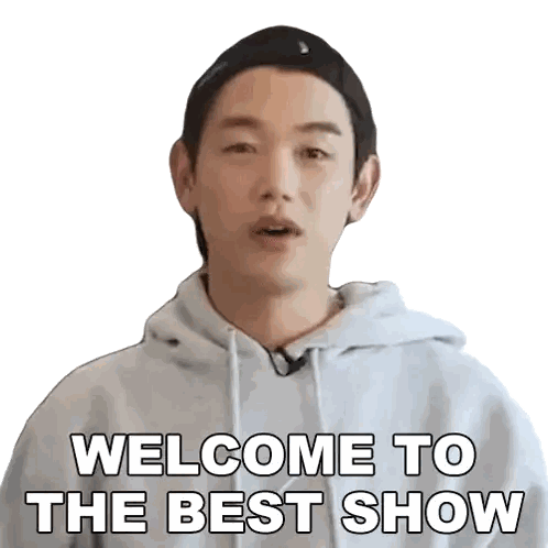 A Man Wearing A Hoodie And A Hat Says Welcome To The Best Show Sticker