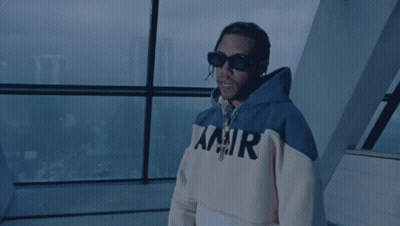 A Man Wearing A Hoodie That Says Amir On The Front GIF
