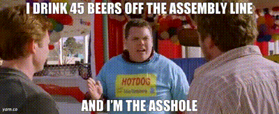 A Man Wearing A Hotdogs Shirt Is Talking To Another Man GIF