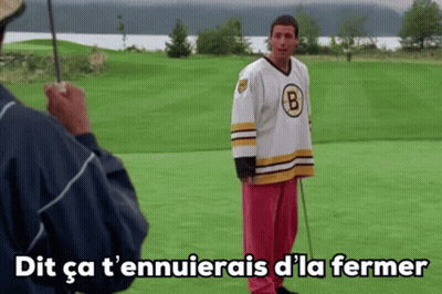 A Man Wearing A Jersey With The Letter B On It Is Standing On A Golf Course GIF