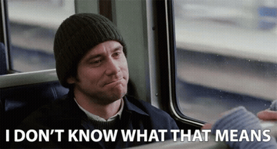 A Man Wearing A Knitted Hat Says I Don 'T Know What That Means GIF