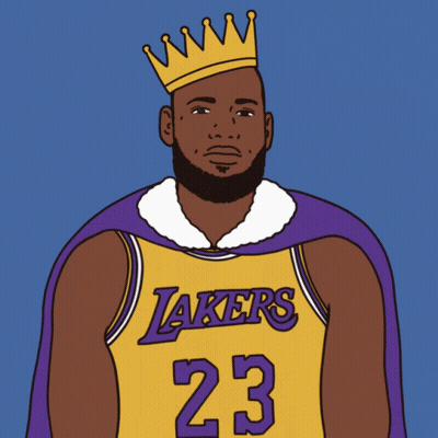 A Man Wearing A Lakers Jersey With The Number 23 GIF