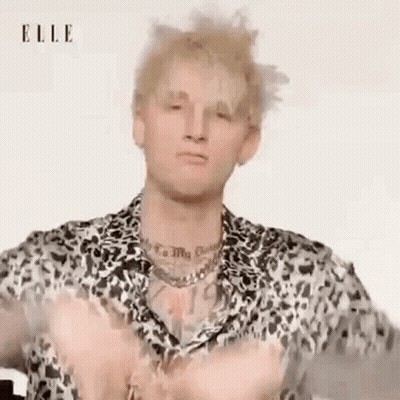 A Man Wearing A Leopard Print Shirt And A Necklace Is Making A Funny Face . GIF