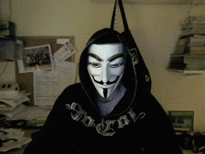 A Man Wearing A Mask And A Hoodie That Says Social On It GIF