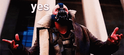 A Man Wearing A Mask With The Word Yes On It GIF