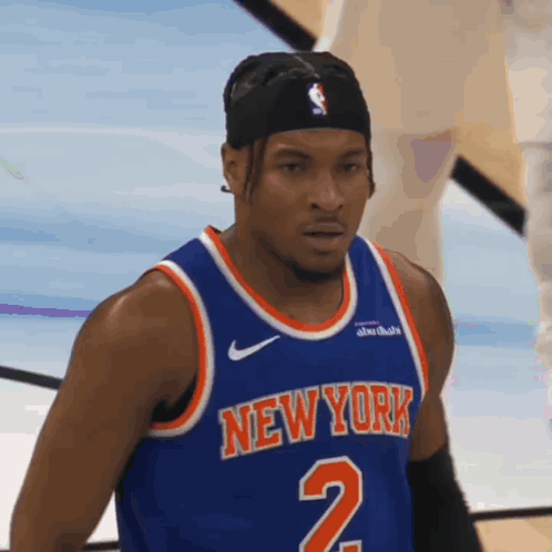 A Man Wearing A New York Jersey With The Number 2 GIF