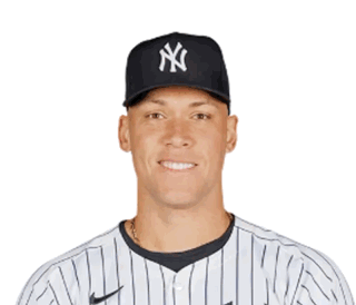 A Man Wearing A New York Yankees Hat And A Nike Jersey GIF