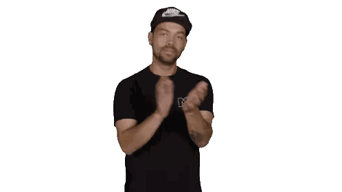 A Man Wearing A Nike Hat And A Black Shirt Sticker