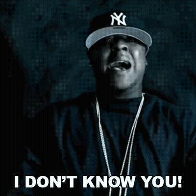 A Man Wearing A Ny Hat Says I Don T Know You GIF
