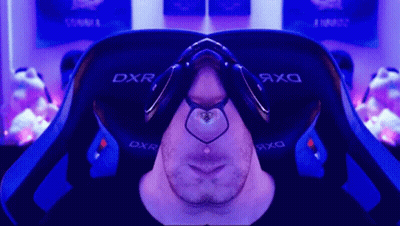 A Man Wearing A Pair Of Goggles That Say Dxr On It GIF