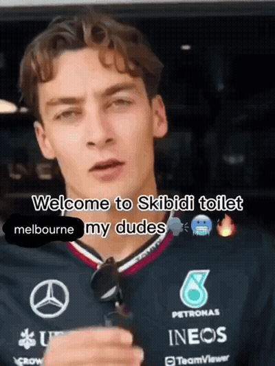A Man Wearing A Petronas Shirt Says Welcome To Skibidi Toilet GIF