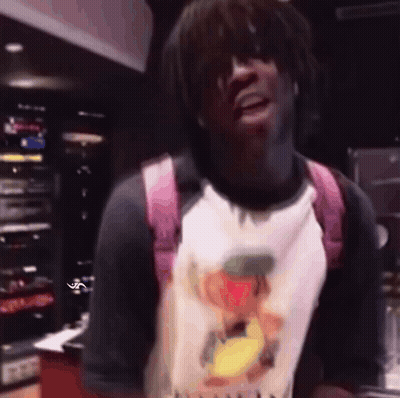 A Man Wearing A Pink Backpack And A T-Shirt With A Duck On It GIF