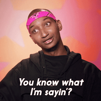 A Man Wearing A Pink Bandana And A Black Hoodie Says You Know What I 'M Sayin ' GIF