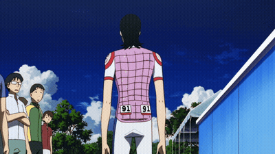 A Man Wearing A Pink Shirt With 91 On The Back GIF